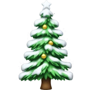 Snowy Christmas tree sticker