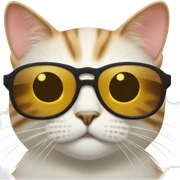 Cat with sunglasses sticker