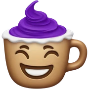 Purple latte sticker