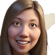 smiling girl portrait meme sticker