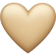 Beige heart  sticker