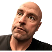 bald man in black shirt sticker
