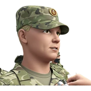 boys in military uniforms outdoors sticker