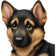 German shepherd puppy sticker