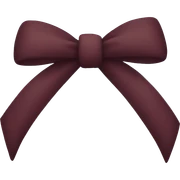 Maroon bow sticker