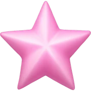 Baby pink Christmas tree star sticker