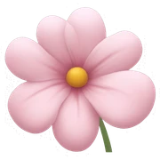 Soft pink flower sticker