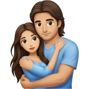 Greek man hugging a beautiful brunette woman sticker