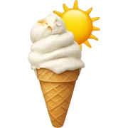 Sun eating ice cream  sticker