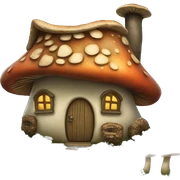 Mushroom cottage sticker