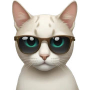 Cat with sunglasses sticker