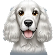 Black and white cocker spanial sticker