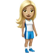 blonde sport girl sticker