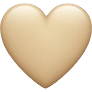 Beige heart  sticker