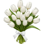 white tulip bouquet  sticker