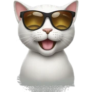 Cat with sunglasses sticker