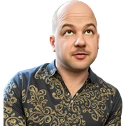 clean shaven bald man portrait sticker
