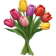 Tulip bouquet sticker