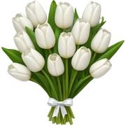 white tulip bouquet  sticker