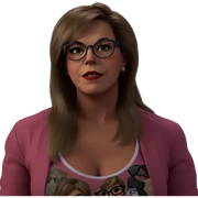 glamorous girl with glasses sticker