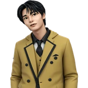 formal portrait of a boy sticker
