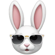 rabbit-white-sunglass sticker