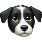 black and white dog sticker