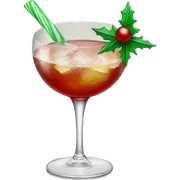 Christmas cocktail sticker
