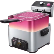 Pink ombre deep fryer with glitter chicken  sticker