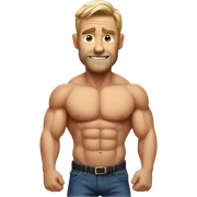 muscular Australian dad sticker