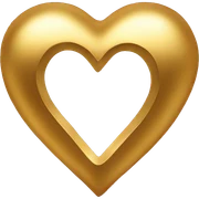 Gold heart sticker