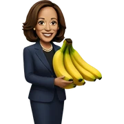 kamala harris holding bananas sticker