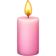 light pink candle sticker
