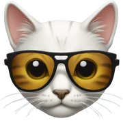 Cat with sunglasses sticker