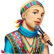 Colorful Singer sticker