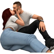 intimate moment between lovers sticker