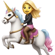 Amy riding a unicorn  sticker