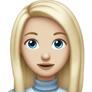 White girl blue eyes sticker