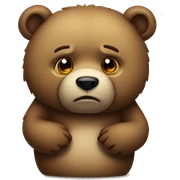 Sad bear sticker