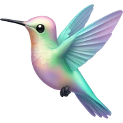 Pale pastel holographic humming bird sticker