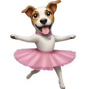 Dog doing ballet sticker