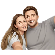 happy selfie of friends sticker