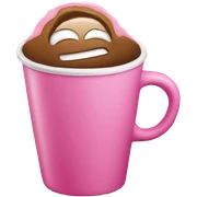 pink coffee sticker