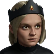 girl with crown portrait sticker