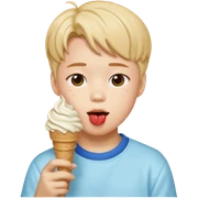 Jimin eating ice cream sticker