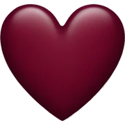 Burgundy heart sticker