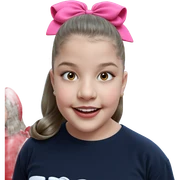 smiling girls with bows sticker