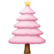 Light pink Christmas tree sticker