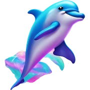 Lisa Frank dolphin sticker