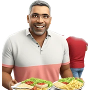 smiling boys enjoying a meal sticker